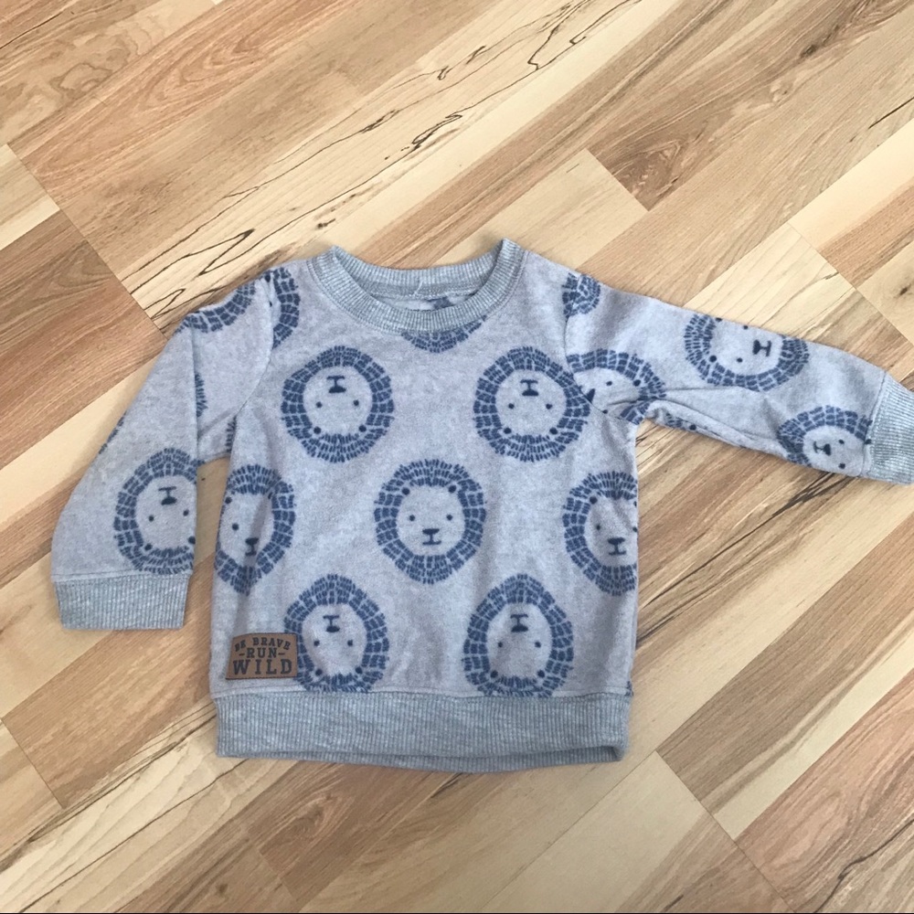 Carters fleece lion sweater